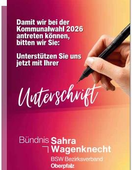 Unterschriften für den Antritt zur Stadtratswahl am 08.03.26